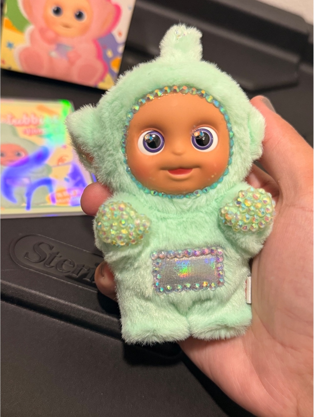 Custom bedazzled teletubbies blind box figurine